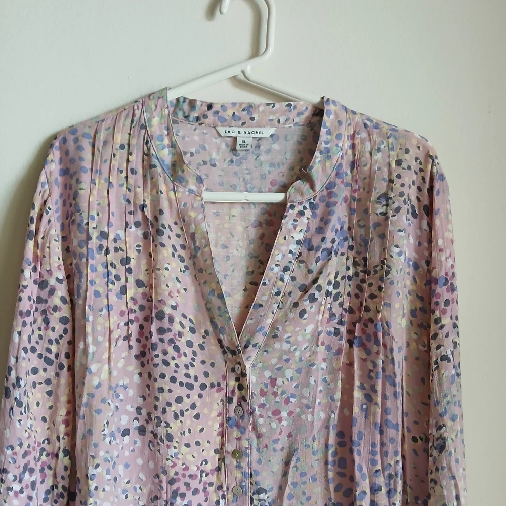 Zac & Rachel Multicolor Blouse Top Size XL - Picture 11 of 13
